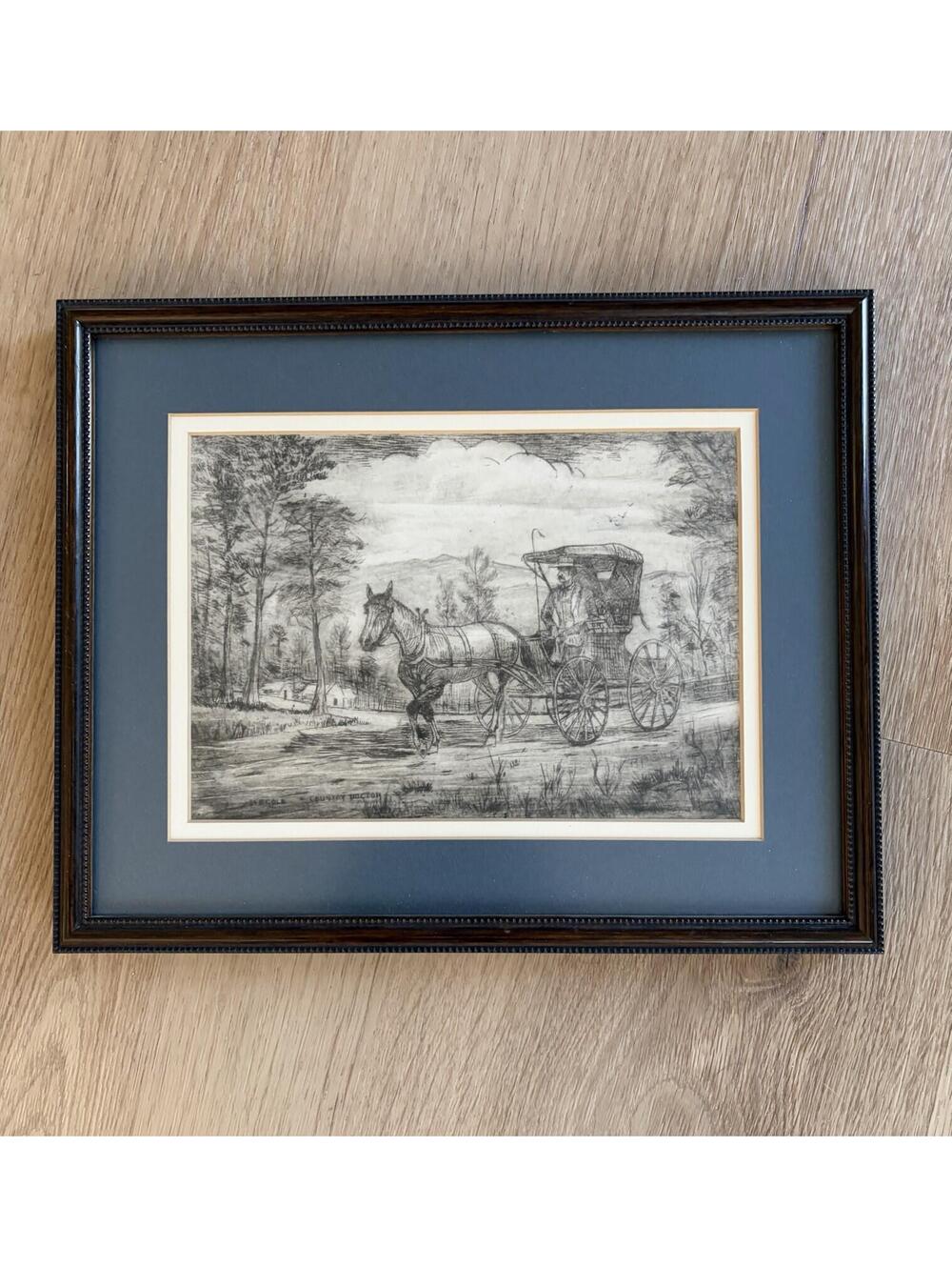 M.B. Cole Framed Vintage Print Country Doctor